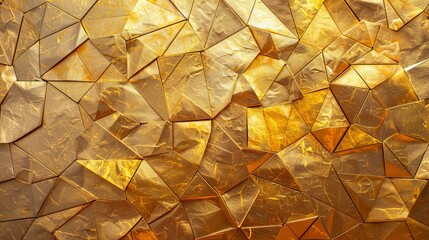 Geometric art print on a golden texture, ideal for wallpapers, posters, or textile designs