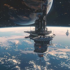 rig in the night sky