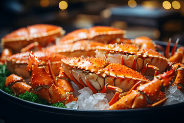 King crab on a fresh fish market