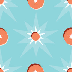 Vector light blue seamless pattern background: Blue Sky Dots.