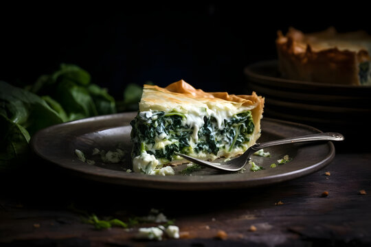 Spinach and Ricotta Pie, Savory and cheesy pie with creamy spinach and ricotta filling