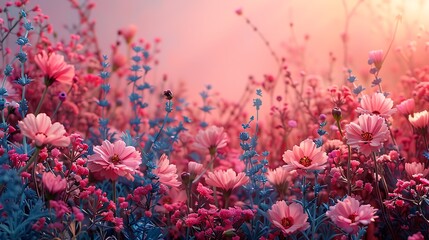 flowers and plants on a soothing pastel pink background, depicted in pristine 16k full ultra HD, their natural allure and vibrant colors brought to life with cinematic clarity.