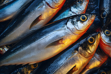 Sardines on a fresh fish market