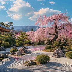 japanese garden in spring