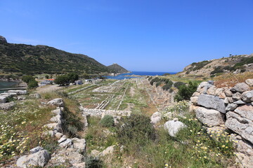 Fototapeta na wymiar Knidos or Cnidus was a Greek city in ancient Caria and part of the Dorian Hexapolis, in south-western Asia Minor, modern-day Turkey. 