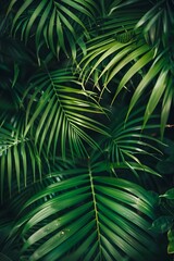AI generated illustration of a lush tropical foliage in a forest setting