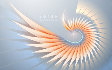 Color Phoenix wing on blue background - 785165915