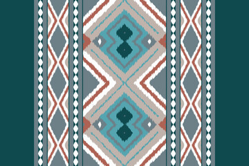 Ethnic abstract purple Seamless ikat pattern in tribal, folk embroidery, and Asia style. Aztec geometric art ornament print. Design for carpet, wallpaper, clothing, wrapping, fabric, cover.