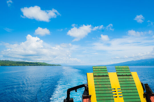 Natural view from the top of a ferry