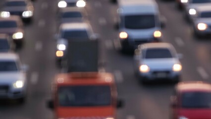 traffic on the highway rush hour