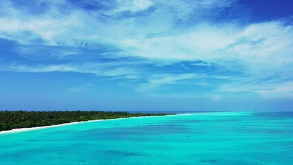 Scenic view of the beautiful Maldives in the tranquil Indian ocean