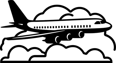 Doodle Wings Whimsical Aircraft Icon Flight Sketch Playful Plane Emblem