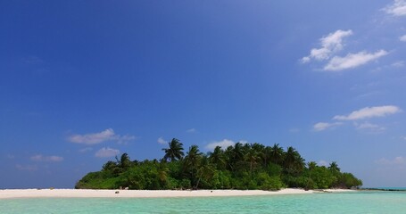 Scenic view of the beautiful Maldives in the tranquil Indian ocean