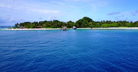 Scenic view of the beautiful Maldives in the tranquil Indian ocean
