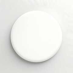 White circle frame on white background