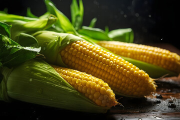 Corn on the Cob, Tender and sweet corn, a classic side dish grilled or boiled