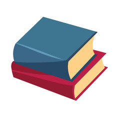 Stack of books vector illustration, two thick book icon, encyclopedia or dictionary clipart
