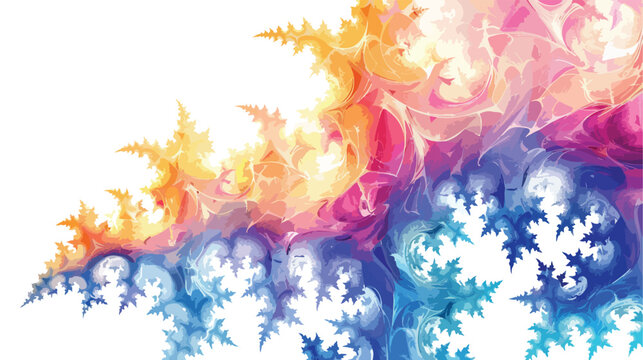 Fantasy chaotic colorful fractal pattern. Abstract fr