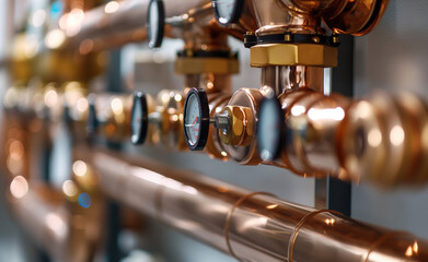 Heating Infrastructure: Modern Boiler Room Plumbing Services - 785172761