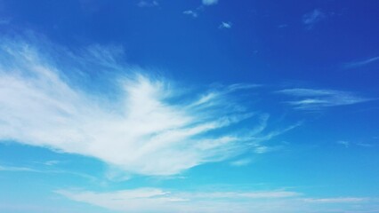 Beautiful view of a blue sky with clouds - obrazy, fototapety, plakaty
