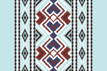 Ethnic abstract ikat art. Aztec ornament print. geometric ethnic pattern seamless  color oriental.  Design for background ,curtain, carpet, wallpaper, clothing, wrapping, Batik, vector illustration.