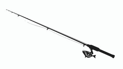 Fishing silhouette icon. Fishing rod. Vector. Vector - obrazy, fototapety, plakaty