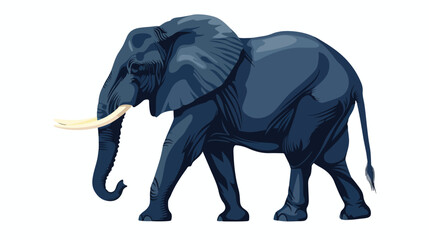 Elephant Flat vector isolated on white background 