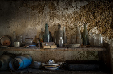 wine cellar with barrels