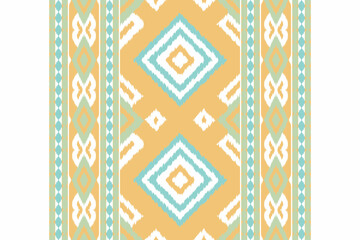 Ethnic abstract ikat art. Aztec ornament print. geometric ethnic pattern seamless  color oriental.  Design for background ,curtain, carpet, wallpaper, clothing, wrapping, Batik, vector illustration.