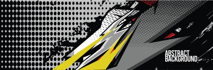 Vector Car Decal Wrap Design: Abstract Racing Stripe Background Kit for Vehicles, Race Cars, Rally, Adventure, and Livery