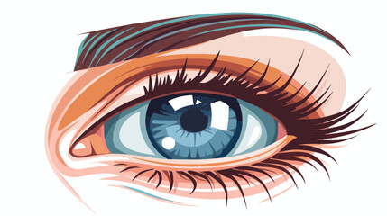 Eye illustration vector Flat vector isolated on white