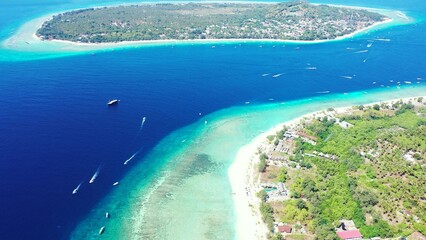 Beautiful view of an island with a sea on a sunny day