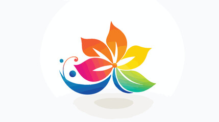 Flower logo Vector illustration isolated on white background