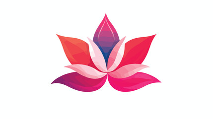 Flower logo Vector illustration isolated on white background