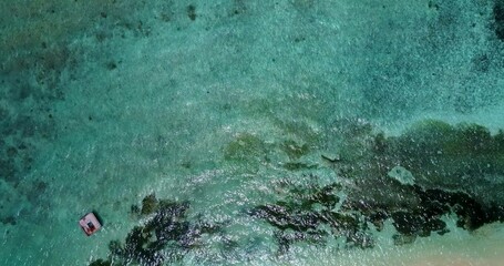 Top view of sea water in Asia