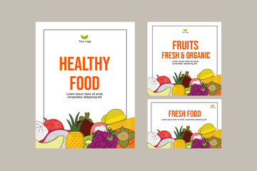 Healthy Food Social Media Template Pack