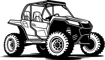 UTV Trail Master Vector Emblem for Outdoor Enthusiasts Terrain Tamer UTV Emblem Symbolizing Adventure