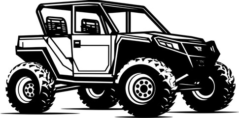 Trail Blazer Off Road Vehicle Emblem Wilderness Wanderer UTV Vector Logo