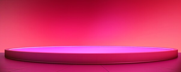 magenta abstract background vector, empty room interior with gradient corner in a color for product presentation platform