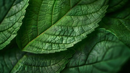 Close-up Leaves: A photo showcasing the natural textures of leaves