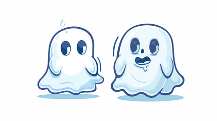 Ghost illustration with apologizing expression saying