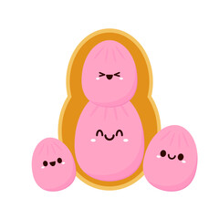 Peanut cartoon vector. Peanut on white background.