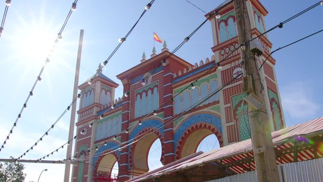 Feria de Abril Festival fairground entrance, Seville, Spain