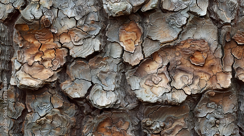 Wall mural textures and patterns: a photo macro close-up of the rough texture of tree bark