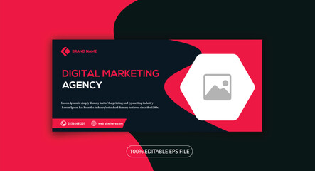 Digital Marketing Agency web banner facebook cover social media design template