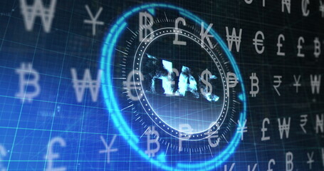 Image of currency symbol over uah symbol