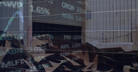 Image of data processing over rubbish dump