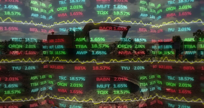 Image of data processing over rubbish dump