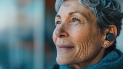 Portrait of senior woman looking ahead