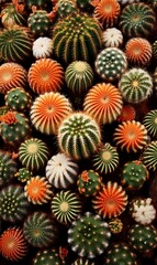 Cactus flowers in the desert. Colorful cactus flower